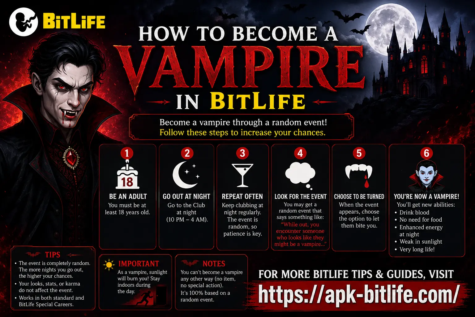 How to Become a Vampire in BitLife